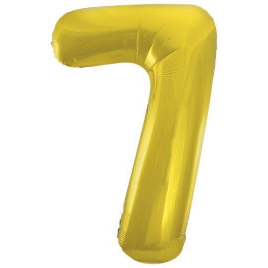 Unique 34 inch Gold Foil Number Balloons Age 7