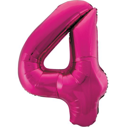 Unique 34 inch Pink Foil Number Balloons Age 4