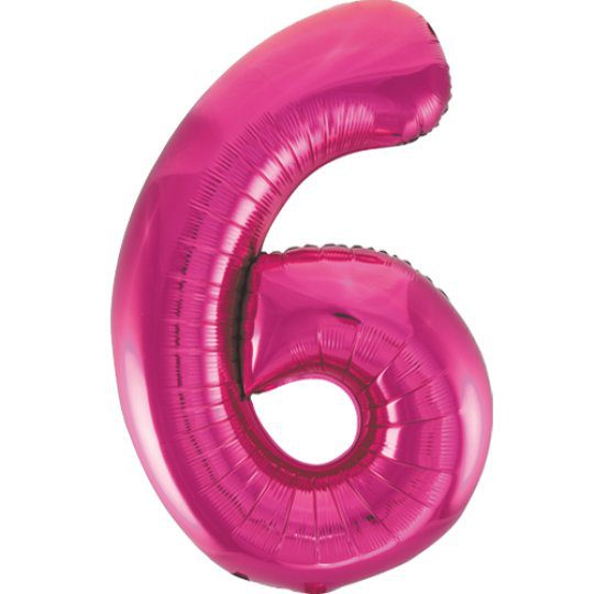 Unique 34 inch Pink Foil Number Balloons Age 6
