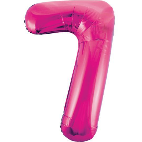 Unique 34 inch Pink Foil Number Balloons Age 7