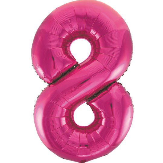 Unique 34 inch Pink Foil Number Balloons Age 8
