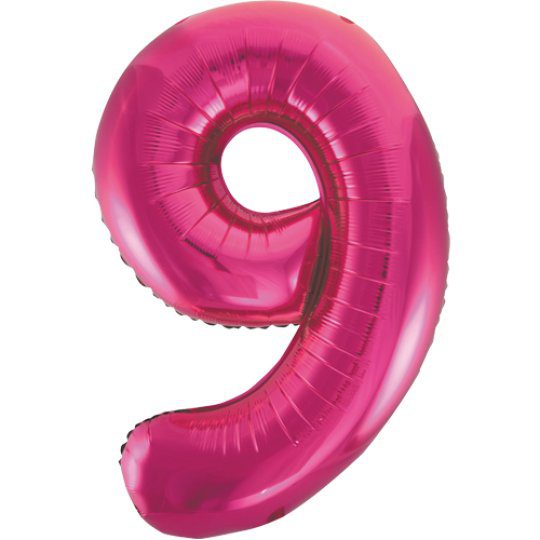 Unique 34 inch Pink Foil Number Balloons Age 9