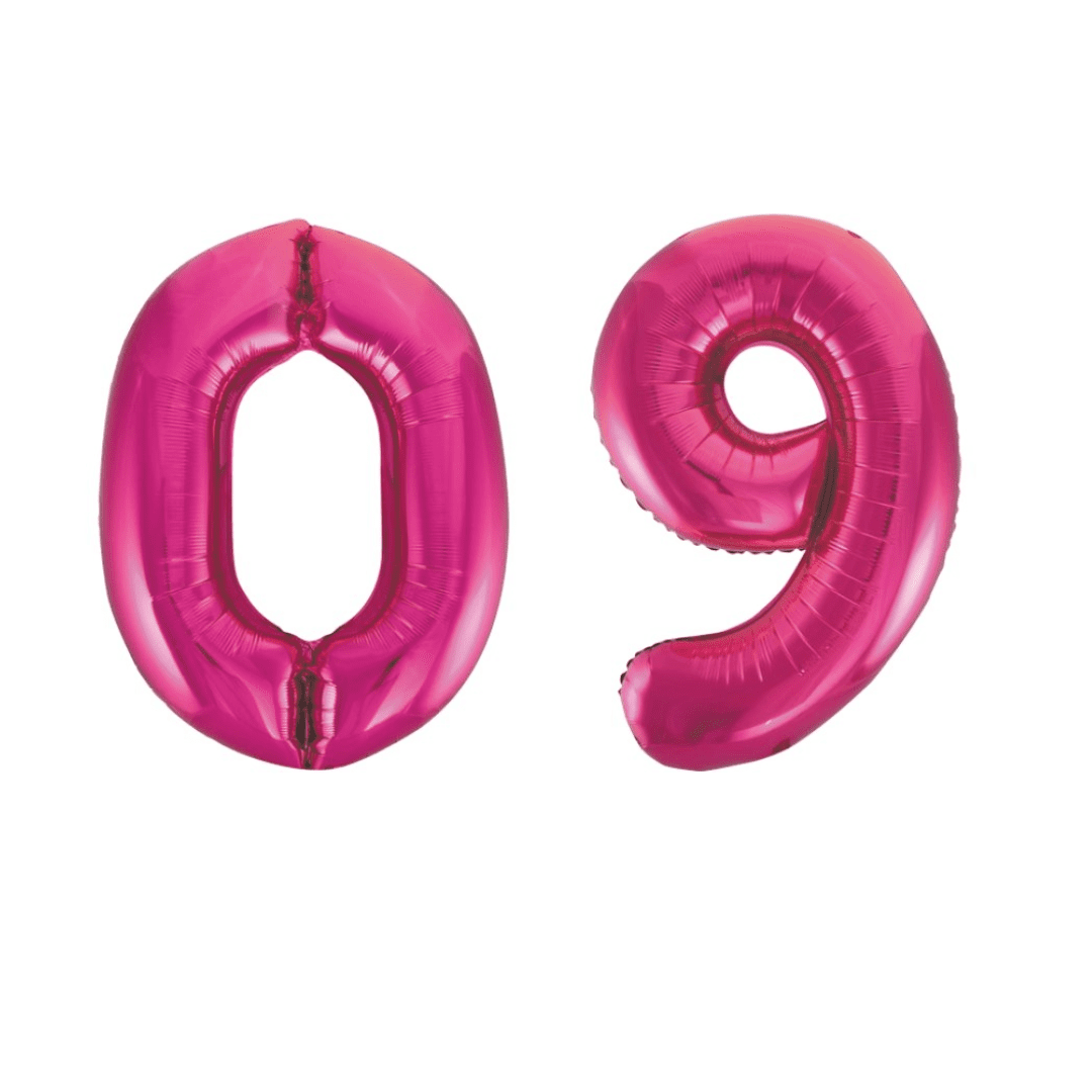 Unique 34 inch Pink Foil Number Balloons Age 0-9