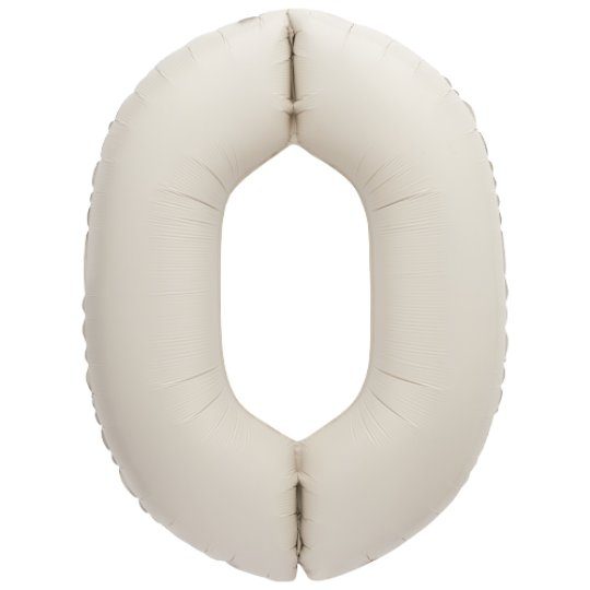 Unique 34 inch Matte Nude White Foil Number Balloons Age 0