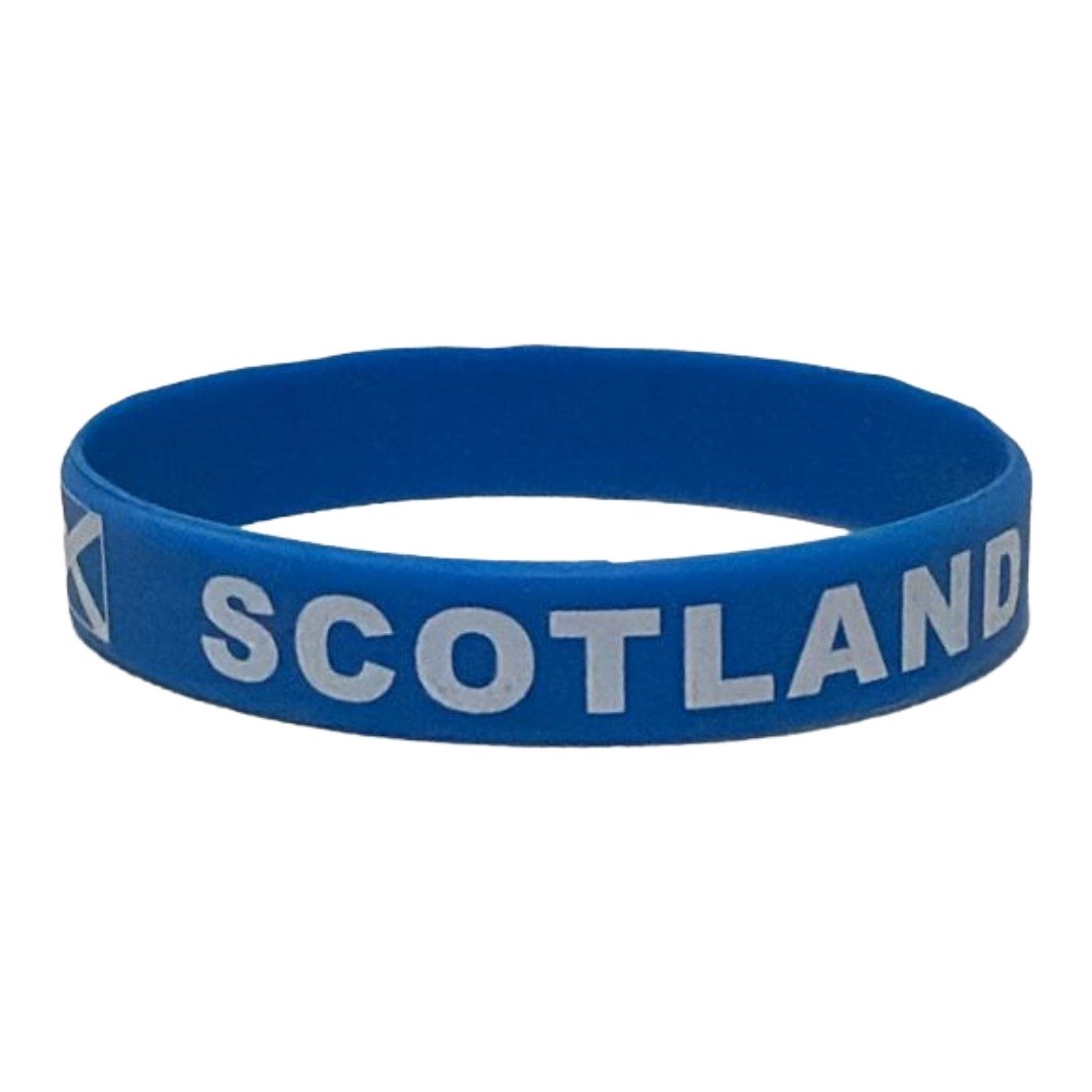 Scotland Blue & White Saltire Silicone Wristband
