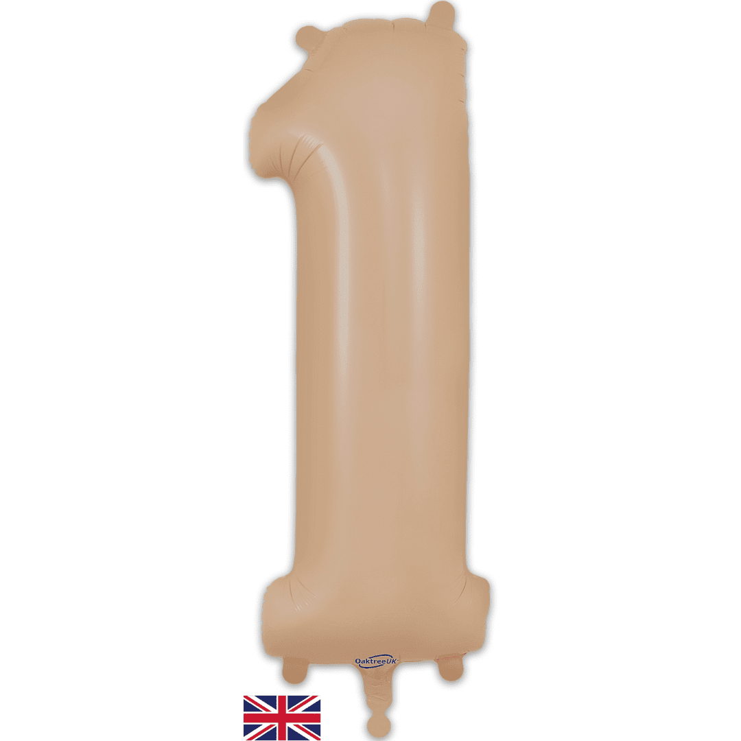 Oaktree 34 inch Number 1 Matte Nude Balloons_606715