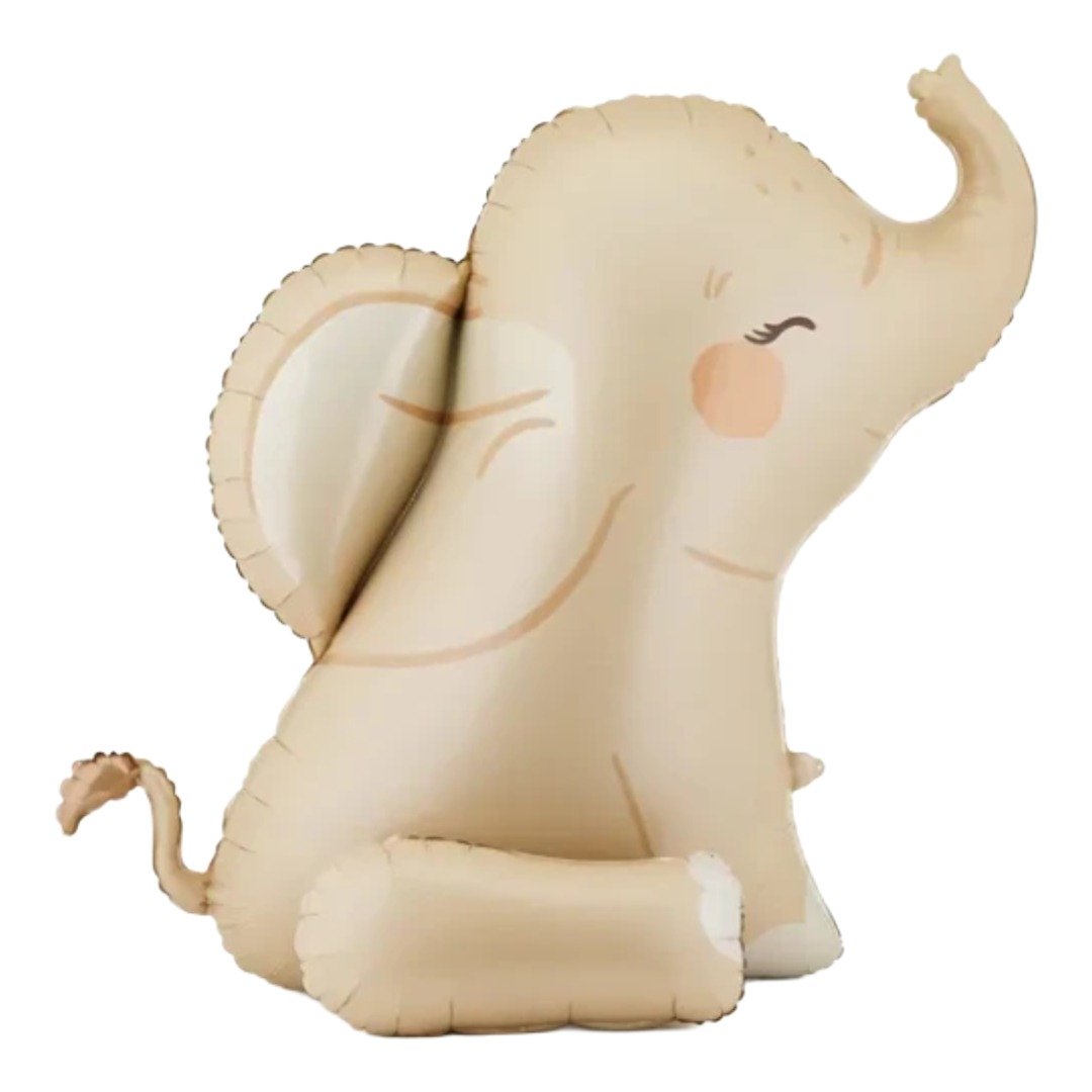 Party Deco 36 inch Beige Sitting Elephant Foil Balloon