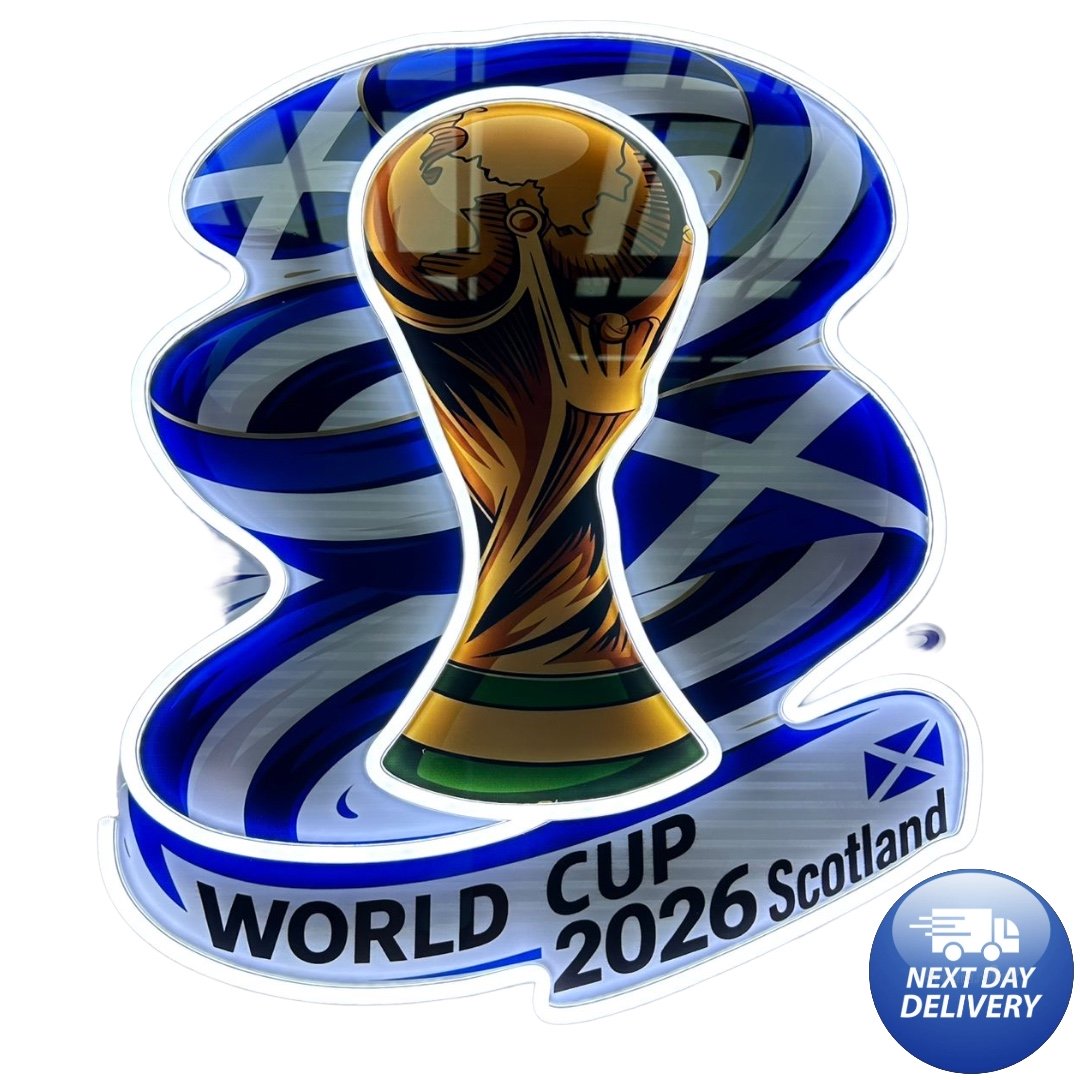 Scotland Football World Cup 2026 Neon Sign 65x49cm