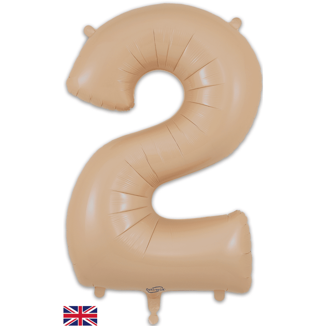 Oaktree 34 inch Number 2 Matte Nude Balloons_606722