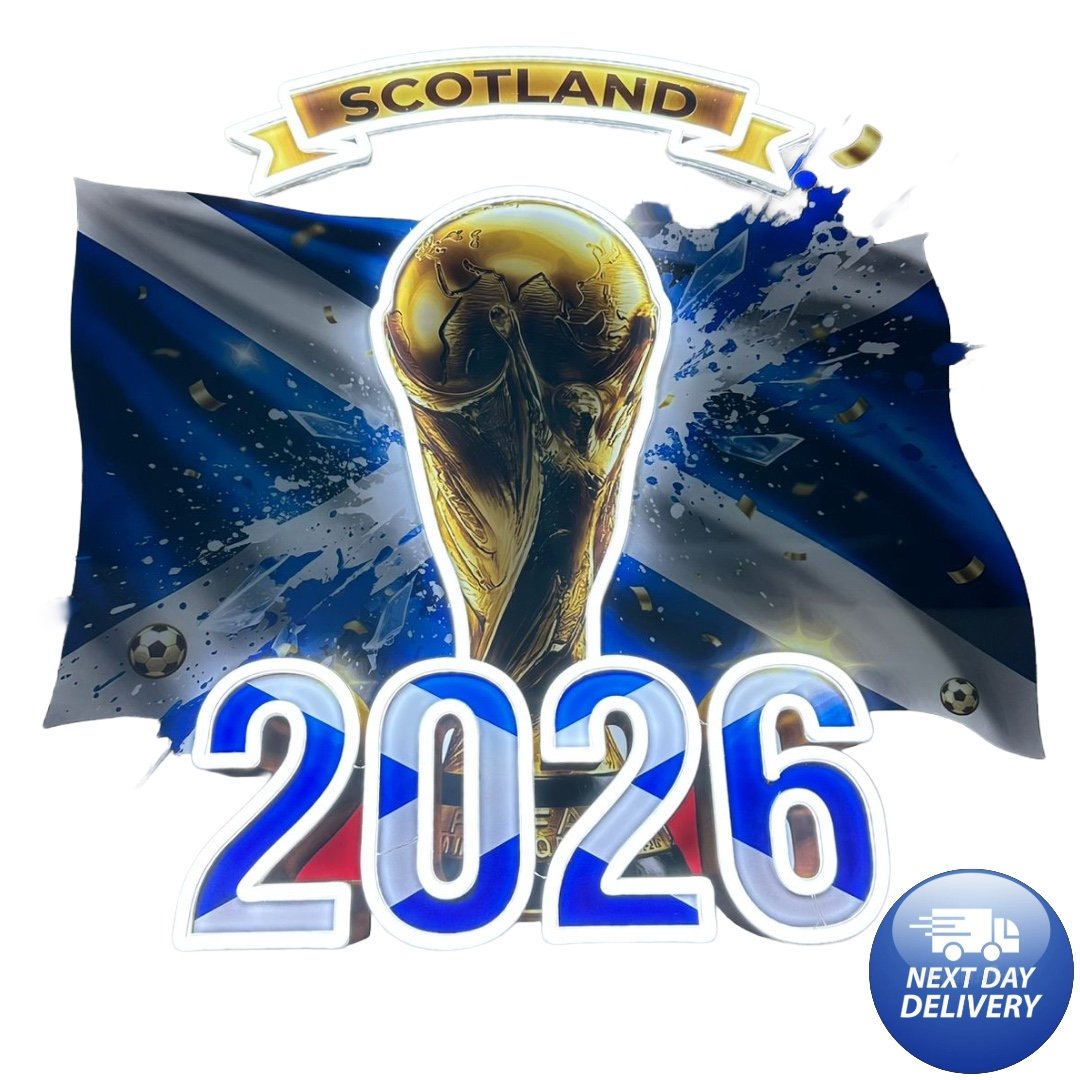 Scotland Football World Cup 2026 Neon Sign 65x70cm