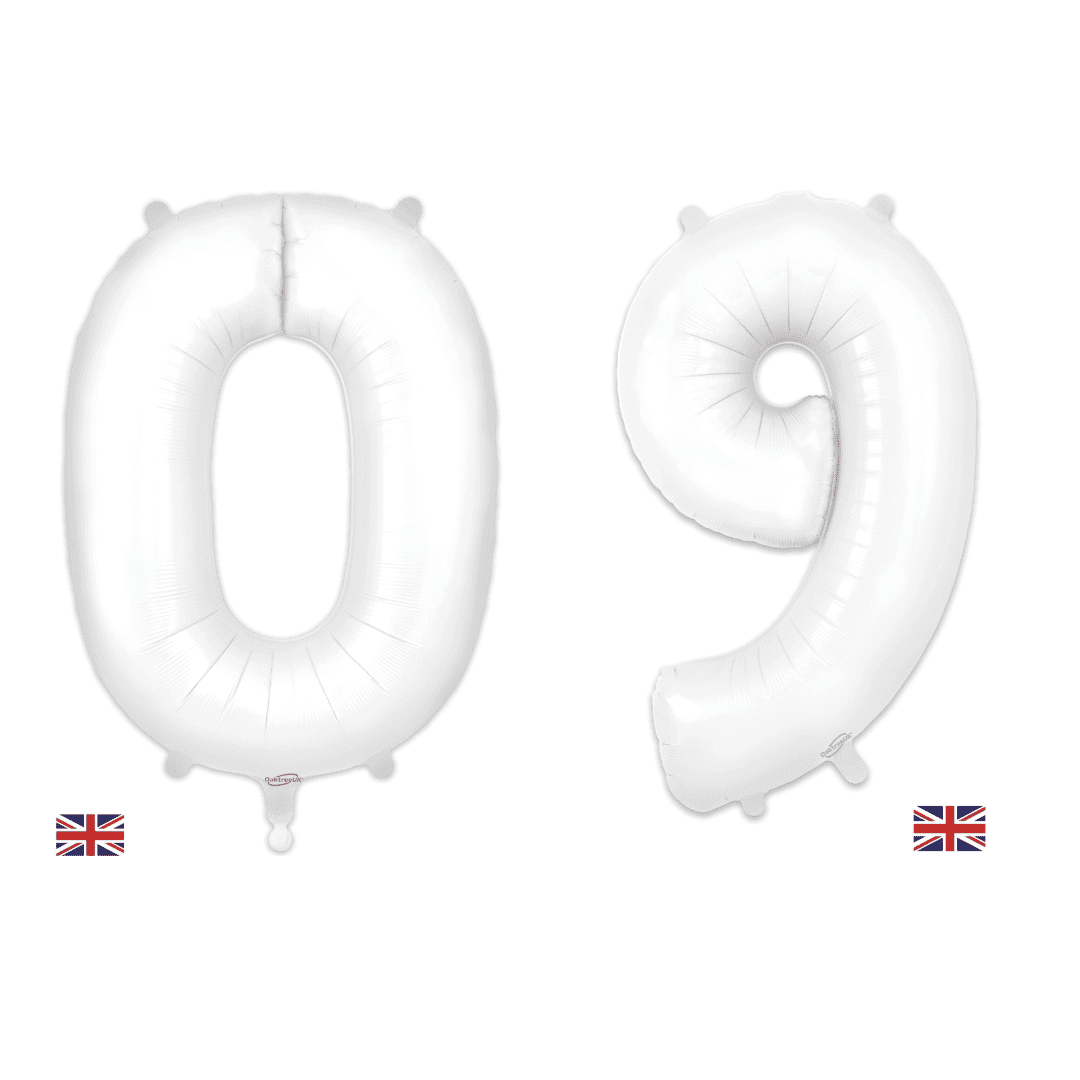 Oaktree-34inch-Number 0-9-Matte-White