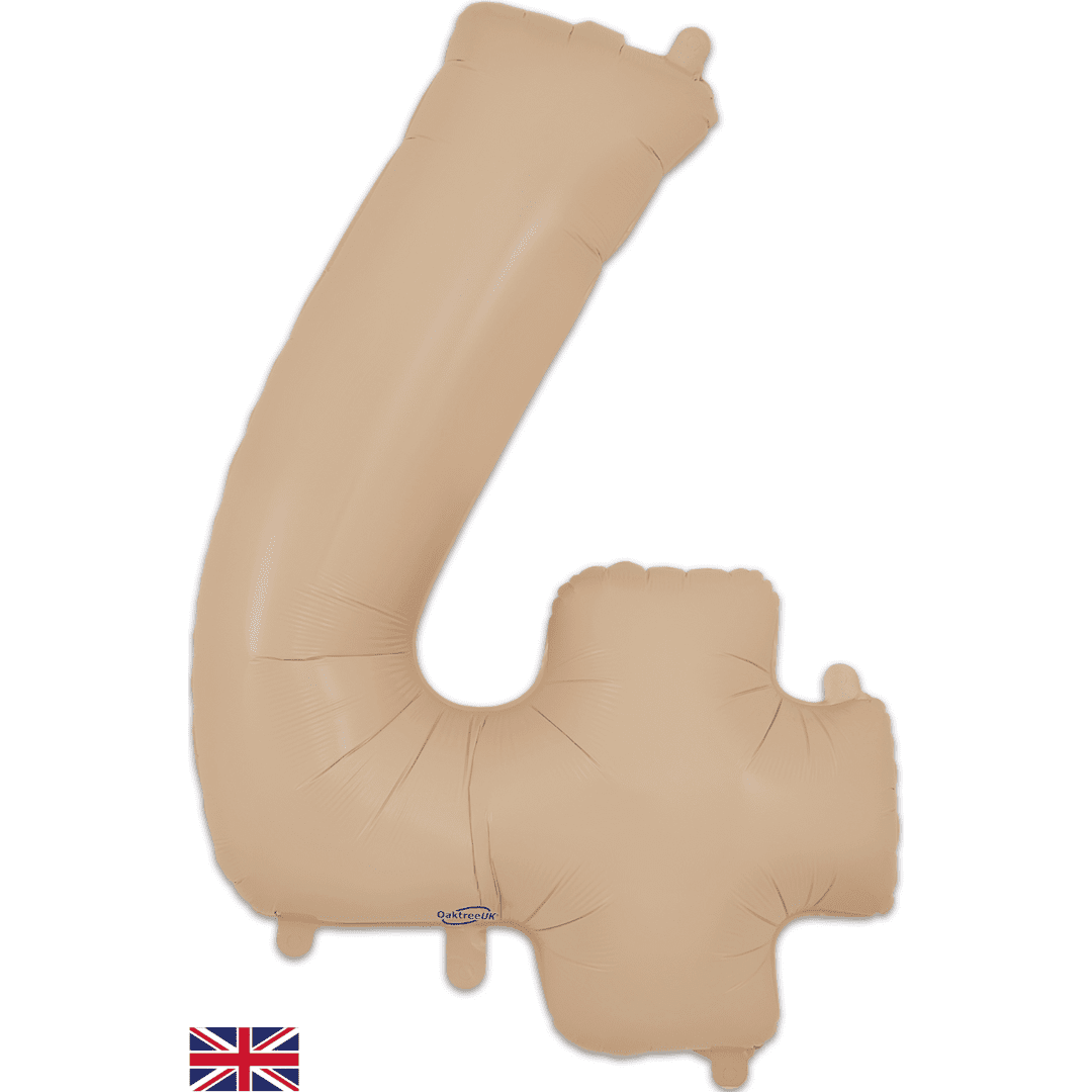 Oaktree 34 inch Number 4 Matte Nude Balloons_606746