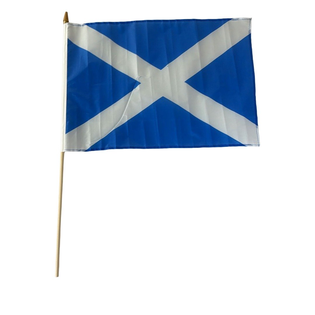 45 x 30cm Scotland Flag With Wooden Pole