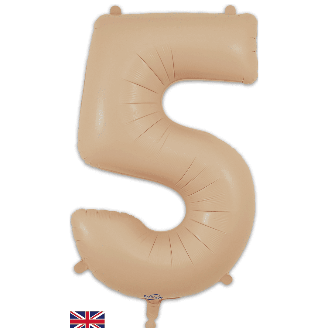 Oaktree 34 inch Number 5 Matte Nude Balloons_606753