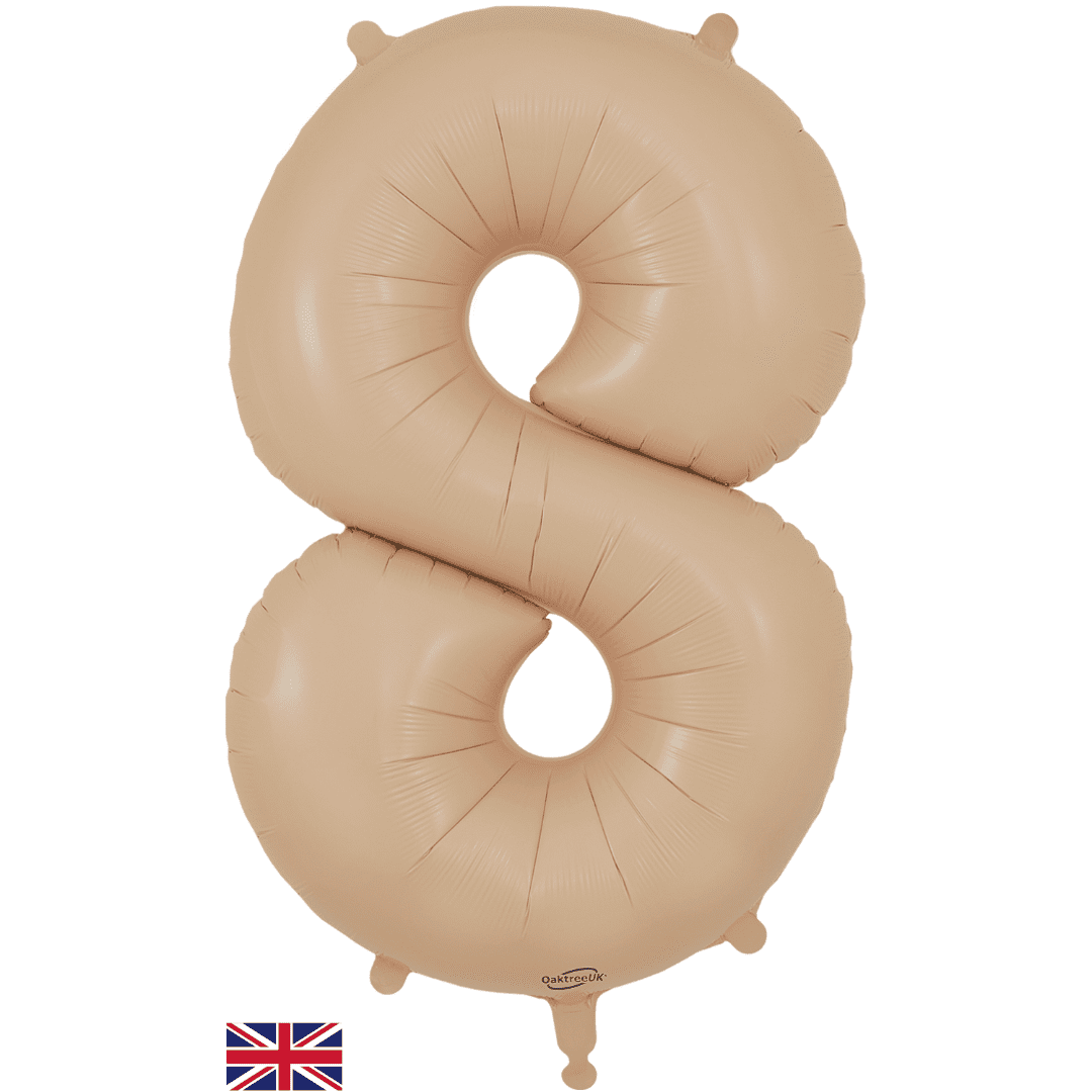 Oaktree 34 inch Number 8 Matte Nude Balloons_606784