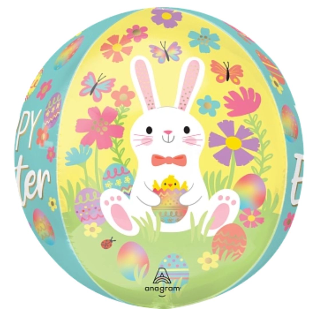 16 inch Orbz Easter Bunny Love Foil Balloon b