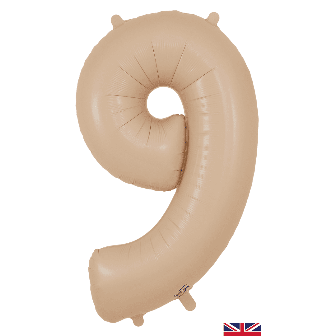 Oaktree 34 inch Number 9 Matte Nude Balloons_606791