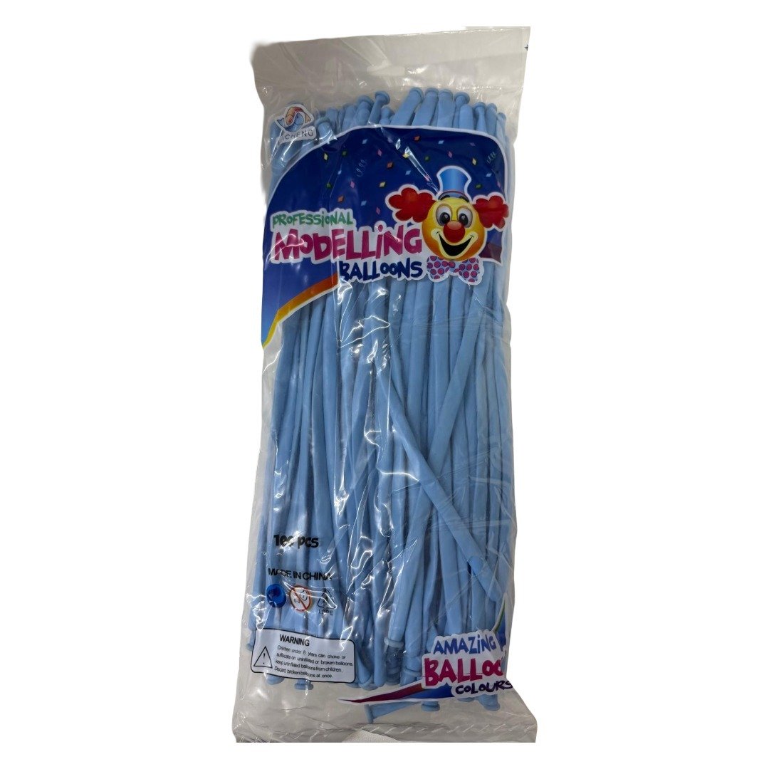 Baby Blue 260 Modelling Latex Balloons 100pk