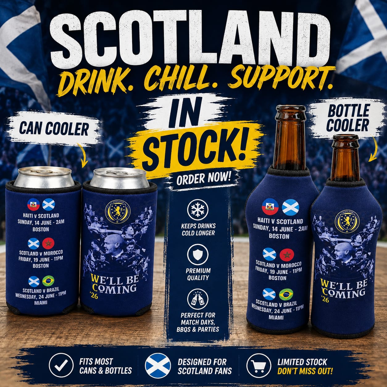 Scotland Football Can & Bottle Cooler