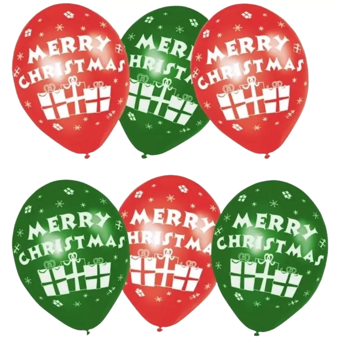 Amscan Christmas Latex Balloons - 12 Inch Holiday Party Decorations (15 Pack Red Green White)