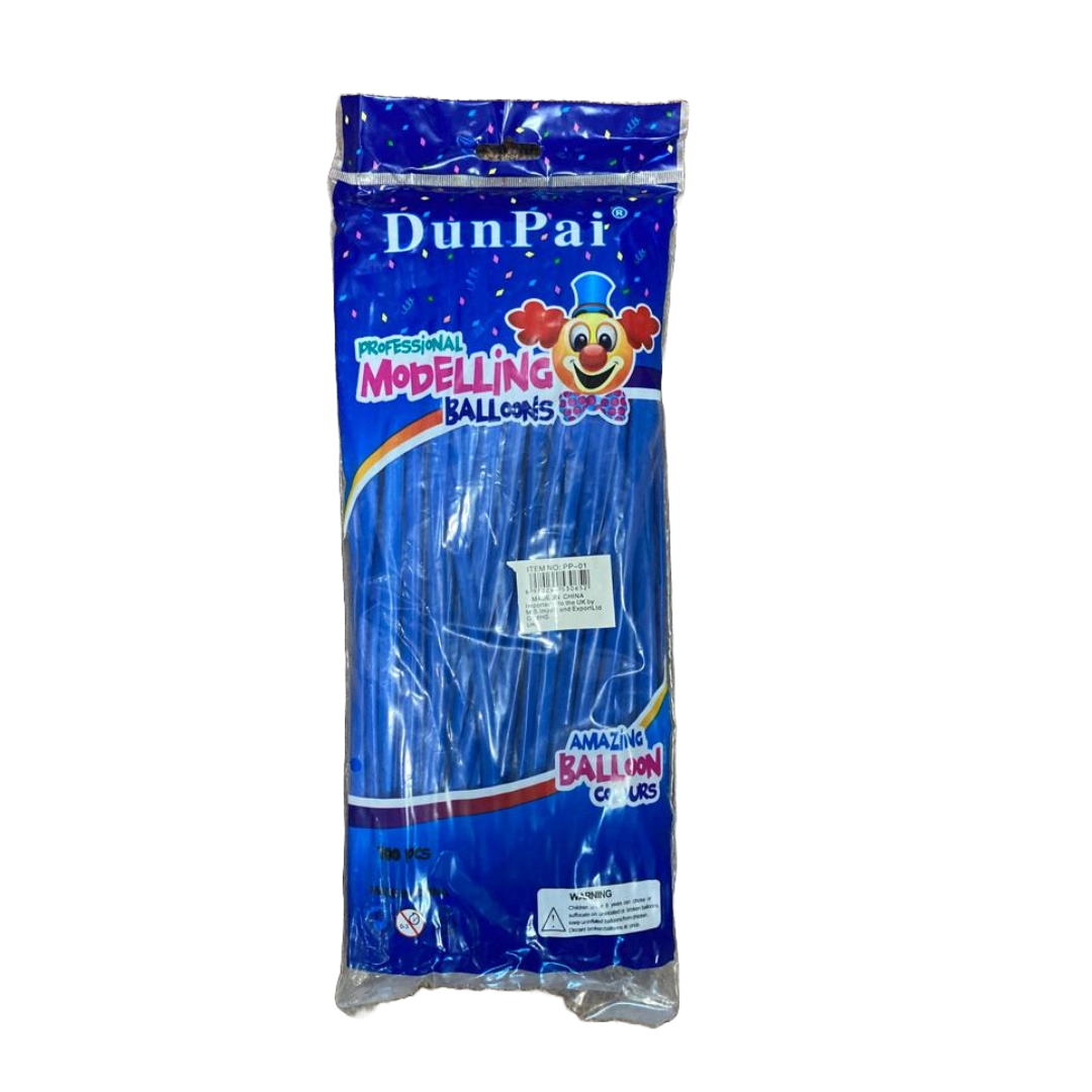 blue modelling 260 balloons