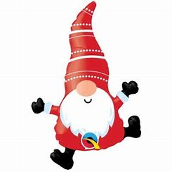Qualatex 14 inch Gnome Santa Foil Balloon (unpackaged)_19709