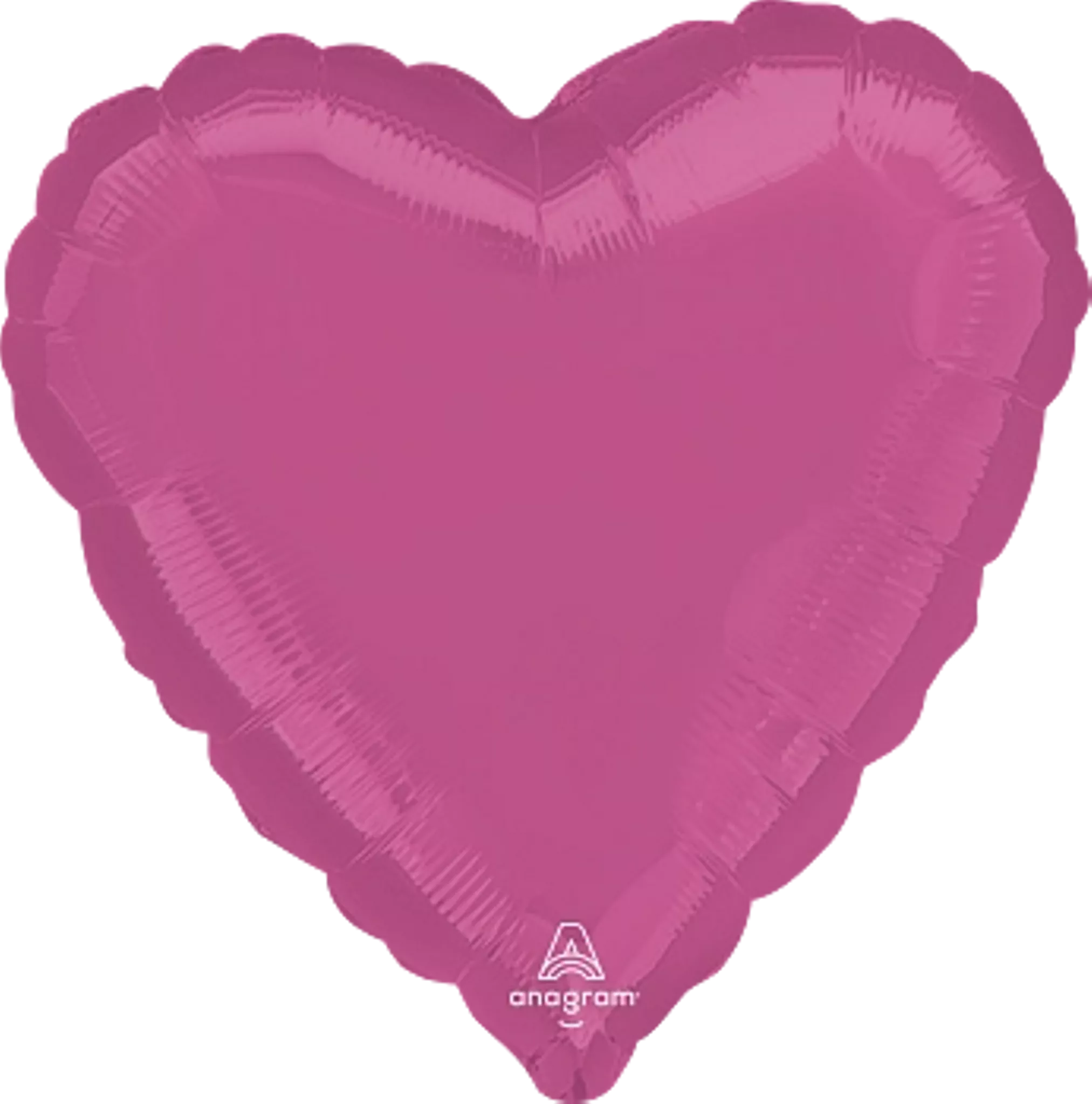 Anagram Bright Bubble Gum Pink 18" Heart Foil Balloon