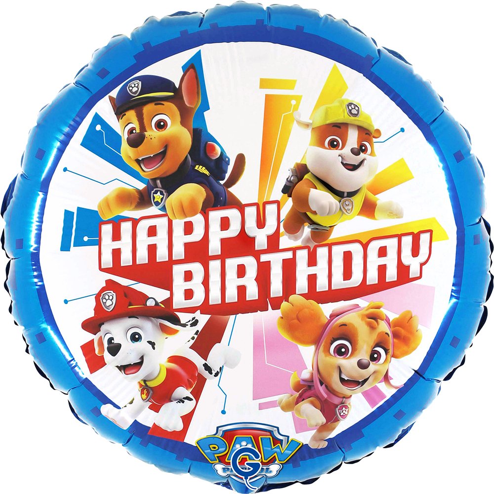 Grabo 18 inch Paw Patrol Happy Birthday Foil Balloon