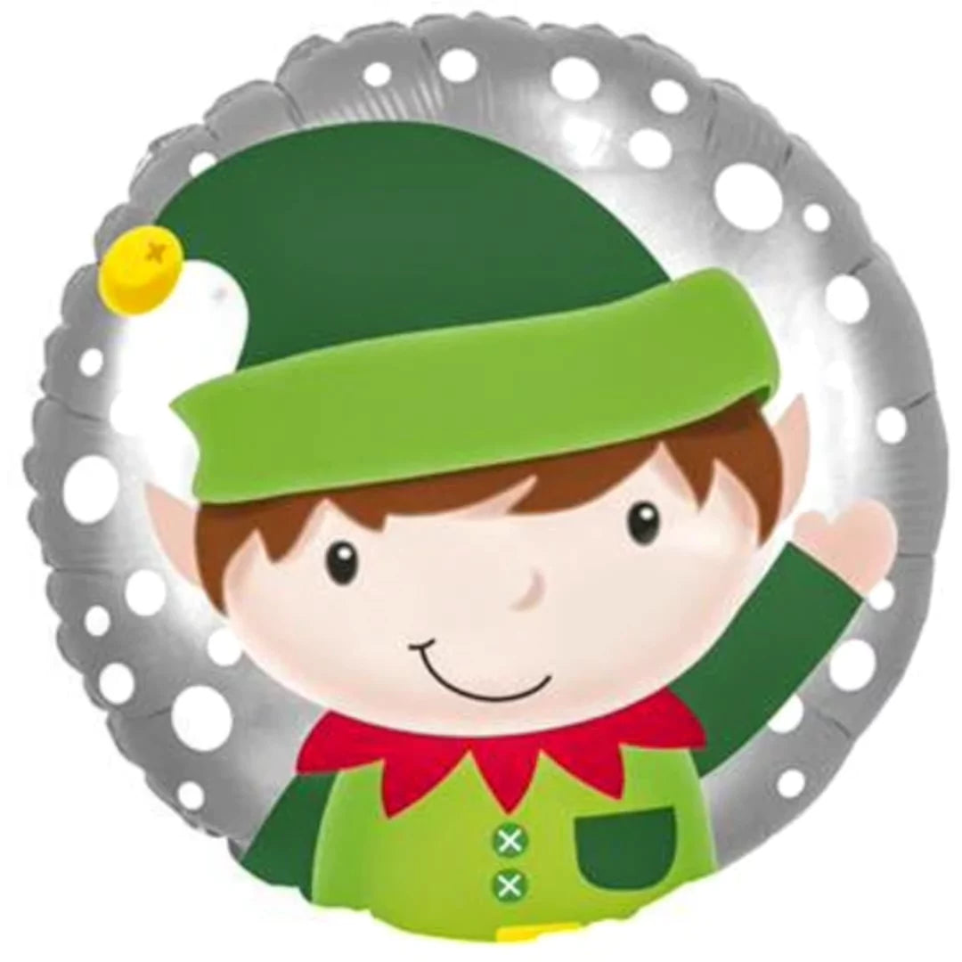 North Pole 18 inch Festive Green Elf Foil Balloon