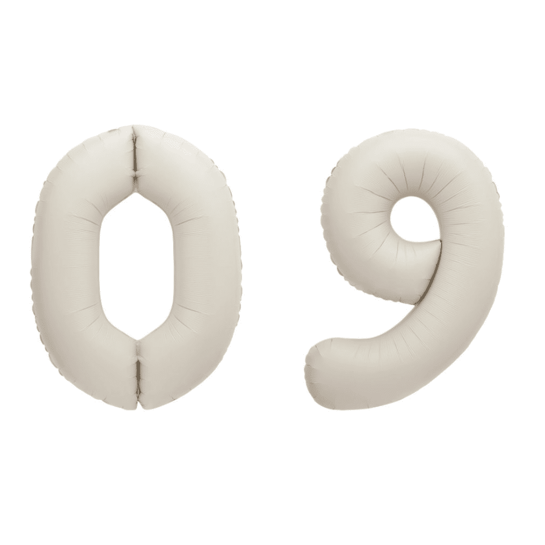 Unique 34 inch Matte Nude Foil Number Balloons Age 0-9