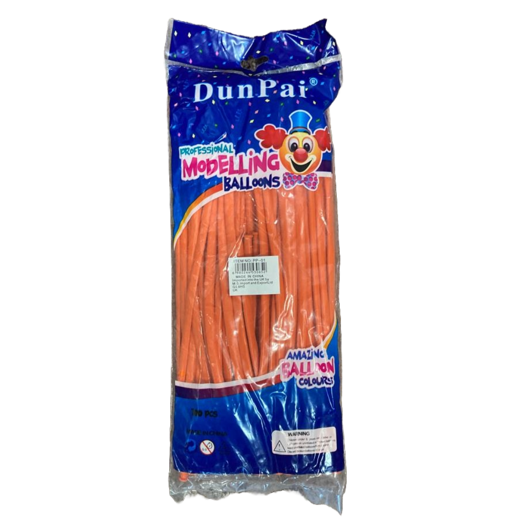 orange modelling 260 balloons