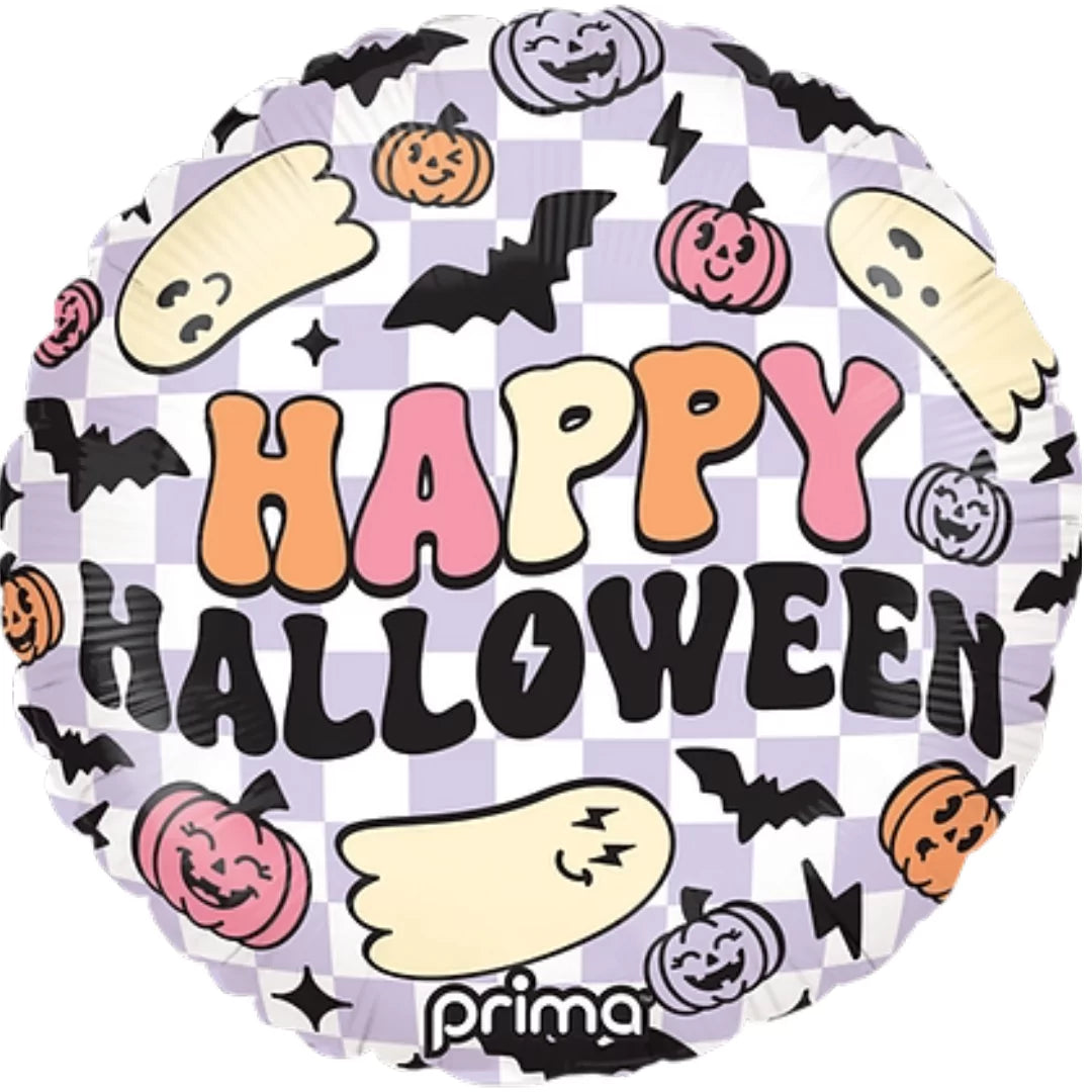 prima-18-inch-happy-halloween-purple-checker-round-foil-balloon-66ffeb311bfd0.webp