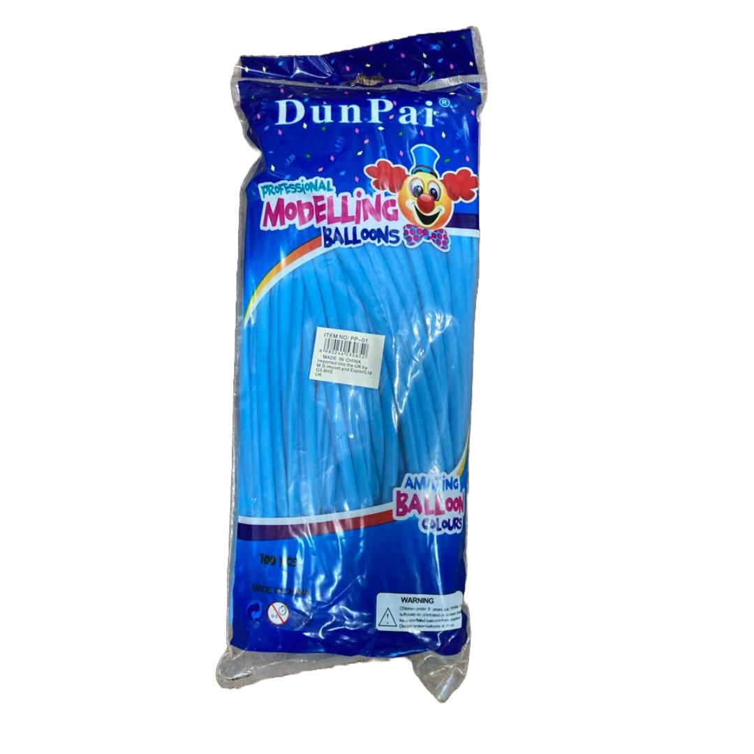 sky blue modelling 260 balloons